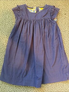 Mini Boden - Girls' Purple/blue Corduroy Dress